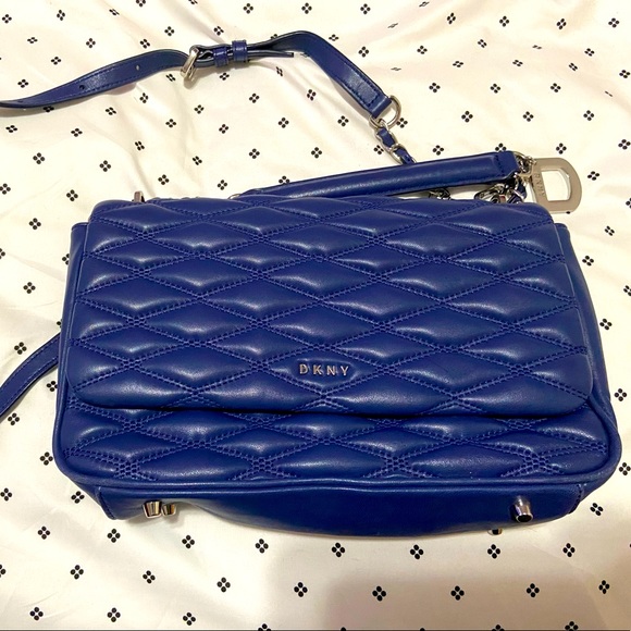 Dkny Bags Dkny Blue Quilted Crossbody Bag Poshmark